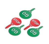 ERINGOGO 5pcs Traffic Signs Double-sided Educational Signal Lights for Road Safety Games Kindergarten Elementary Classroom Teaching Simulation Play