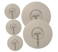 ERINGOGO 5pcs Transparent Self-Adhesive Multipurpose Wall Hooks for Kitchen Bathroom and Dormitory No-Drill Seamless Coat Towel Key Hangers for Doors