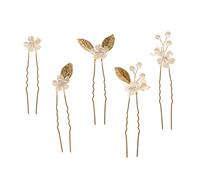 ERINGOGO 5pcs Vintage Flower Bridal Hairpins Elegant Four Leaf Clover Wedding Hair Accessories for Brides Bridesmaids and Special Occasions