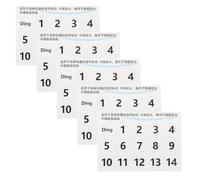 ERINGOGO 5Pcs White Numeric Handpan Drum Note Labels - Ethereal Tongue Drum Sound Stickers for Beginners, Percussion Instrument Scale Decals, Handpan Learning Accessories