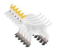 ERINGOGO 5PCS White Sheep Model Simulated PVC Farm Animals Miniature Lamb Ornaments for Home Office Desktop Decoration and Rural DIY Scenes