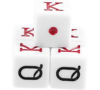 ERINGOGO 5pcs White Square Corner Acrylic Dice Set for Poker and Drinking Games 16mm Standard Size Portable Game Dice for Board and Card Entertainment