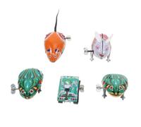 ERINGOGO 5pcs Wind Up Clockwork Playthings Retro Vintage Jumping Party Favor Xmas Goody Bag Filler Random Style Battery Fun