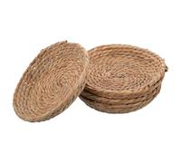 ERINGOGO 5pcs Woven Bird Nests Flat Base 19-21cm Diameter for Chicken, Rabbit and Pigeon Breeding, Small Sleeping Hut and Garden Bird Nest Decor