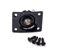 ERINGOGO 6.35mm Guitar Jack Socket Black Copper Insert 1/4 Inch Output Input Jack Plate for Electric Guitar and Bass Mounting Screws