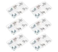 ERINGOGO 6 Boxes Resin Christmas Tree Nail Charms 18pcs Flatback 3D Holiday Manicure Decorations Winter Nail Art Supplies and Salon Embellishments