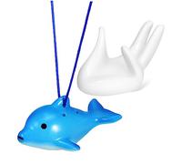 ERINGOGO 6 Holes Dolphin Shaped Ocarina Alto Ocarina Musical Instrument Ceramic for Beginner Hand Rest and Song Book