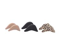 ERINGOGO 6 Pairs High-Heeled Shoe Tip Pads with Forefoot Cushioning Anti-Slip Half Insoles for Women and Men Elastic Material Black Beige Leopard Design for Relief and Shock Absorption