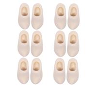 ERINGOGO 6 Pairs Mini Dutch Clogs Unfinished Wooden Doll Shoes Thick Wood Construction for Dollhouse Decorations DIY Crafts Miniature Netherland Doll Accessories