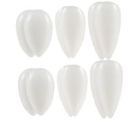 ERINGOGO 6 Pairs Vampire Dentures Party Vampire Costume Teeth Fangs Accessories Decoration Decorative Teeth Fake Fangs for Halloween Prank Cosplay White Resin