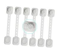 ERINGOGO 6 Pcs Baby Safety Locks for Cupboard and Toilet Cover, Bendable Abs Material Child Proof Cabinet Locks with Wide Application for Kitchen and Bathroom