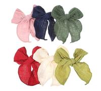 ERINGOGO 6 pcs Large Bow Hair Clips for Lightweight Non-slip Decorative French Barrettes Safe Material Birthday Party Accessories