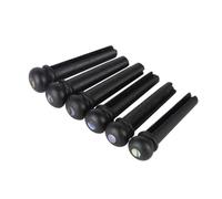 ERINGOGO 6 Pcs Premium Ebony Guitar Bridge Pins with Dot Inlay Durable Wooden String Pegs for Folk Acoustic Guitars High Rigidity Vibration Transfer Replacement Parts