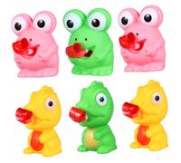 ERINGOGO 6 Pcs Soft Tpr Frog and Dinosaur Squeeze with Popping Tongues Cute Animal Stress Relief Balls for Party Favors Easter Basket Fillers and Office Desk Play Random Color