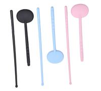 ERINGOGO 6 Sets Eye Occluder with Hand Pointer Stick for Visual Acuity Testing Anti-Slip Ergonomic Handle Plastic Occluder Plates in Black Blue Pink Essential Optometry Tool for Eye Chart