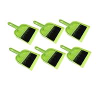 ERINGOGO 6 Sets Mini Desktop Cleaning Brush and Dustpan Candy Green Home Cleaning Accessories Portable Broom for Office Table Keyboard Dust Removal