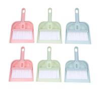 ERINGOGO 6 Sets Mini Desktop Cleaning Brush and Dustpan Kits with Dense Bristles for Home Pet Car and Bathroom Use Broom for Hair and Small Pet Waste Removal