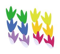 ERINGOGO 6 Sheets Cartoon Footprint Floor Decals Indoor Outdoor Stairs Decor Stickers for Easy to Apply and Remove Guide in Class and Bus Lines Non-Toxic Adhesive Labels