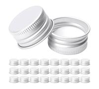 ERINGOGO 60pcs Aluminium Bottle Screw Caps 28mm Leak-proof Threaded Replacement Lids for Lotion Bottles Suitable for Glass Containers and Travel Toiletry Use