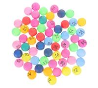 ERINGOGO 60PCS Colored Plastic Number Balls for Bingo Lotto Games Lightweight Lottery Balls for Electronic Bingo Machines Blowouts and Raffles