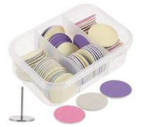 ERINGOGO 60pcs Electric Callus Remover Sanding Discs with Bearing for Pedicure Foot File Nail Grinding Pads in Storage Box Easy to Install Dead Skin Exfoliating Replacement Heads for