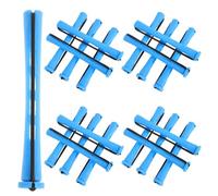ERINGOGO 60pcs Plastic Perm Rod Set with End Covers, Long Hairdressing Curling Rods 0.9x8.2cm for Heatless Perms, Hair Styling Rollers with Elastic Bands for Women’s Hair Care