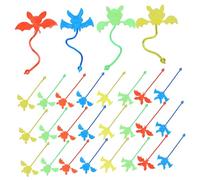 ERINGOGO 60pcs Sticky Wall Bats Halloween Party Favors Creative Stretchy Prank for Sensory Sticky Bats for Classroom Activities Treasure Hunts and Goodie Bags