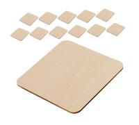 ERINGOGO 60pcs Unfinished Wood Pieces: Blank Square Wooden Cutouts for DIY Arts Crafts Projects Writing Home Holiday Decorations