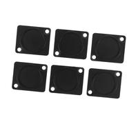ERINGOGO 6pcs Audio Rack Blank Plates Zinc Metal Xlr Panel-mount Cover Black Universal Compatibility Easy Installation Speaker Wire Connectors Protection for Audio Mounting