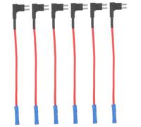 ERINGOGO 6pcs Automotive Inline Fuse Tap Kit Mini Standard Fuse Holder Protectors Blue Terminal for Car Circuit Wiring and Hardwire Dashcam Power Connection