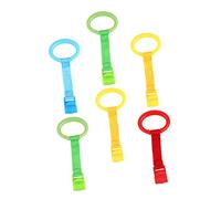 ERINGOGO 6pcs Baby Pull Rings Toddler Standing Assist Crib Hanging Rings Infant Bed Hand Pull Nursery Learning Standing Pull-up Accessory for Newborns and Toddlers