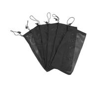 ERINGOGO 6Pcs Black Polyester Fish Tank Filter Mesh Bags with Pulling String Reusable Aquarium Filter Media Bags for Fresh and Saltwater Tanks Durable Storage for Bio Balls and Media