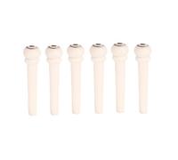 ERINGOGO 6pcs Bone Bridge Brass Circle and Green Shell Dot for Acoustic Guitar Sound Quality and Volume Compatible Standard Bridge