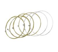ERINGOGO 6pcs Brass Acoustic Guitar Strings for Folk Instruments Durable Replacement Strings with Tone and Responsive Playability