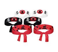 ERINGOGO 6pcs Breathable Karate Headbands for Men Japanese Ninja Style Sweat-absorbent Workout and Chef Accessories Bulk Pack for Karate Training and Daily Use