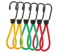 ERINGOGO 6pcs Camping Tent Elastic Pull Rope with Hook Multi-purpose Stretchy Tent Fixed Cord for Outdoor Camping Kayaking Biking Lightweight and Portable