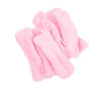 ERINGOGO 6pcs Coral Fleece Hair Curlers Heatless Sleeping Rollers Soft Satin Styling Tools for Women DIY Natural Curls Safe Hairdo Accessories Pink