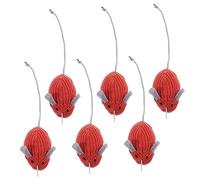 ERINGOGO 6pcs Cute Catnip Mouse Toys for Indoor Cats Soft Interactive Cat Supplies to Keep Pets Active and Happy