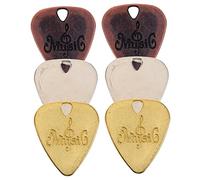 ERINGOGO 6Pcs Durable Guitar Picks Acoustic Plectrums for Folk Bass Ukulele and Electric Guitars present for Guitarists