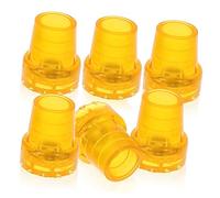 ERINGOGO 6Pcs Durable Rubber Walking Stick Head Covers Non Slip Crutch Tip Protectors Orange Wear Resistant Cane Accessories Compatible with Crutches
