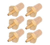 ERINGOGO 6pcs Fog Machine Copper Filter Nozzle Pneumatic System Muffler Silencer Replacement Parts Universal Compatibility Easy Installation Golden Brass for Event Venues and Different