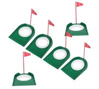 ERINGOGO 6pcs Golf Putting Cup Portable Plastic Practice with Flags Golf Training Aid for Indoor Office Spaces Suitable for All Skill Levels
