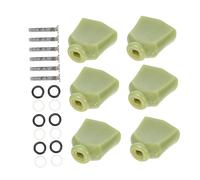 ERINGOGO 6pcs Green Guitar Tuning Handles Set Lock String Function for Acoustic Folk Guitars Diamond Pattern Knob Caps