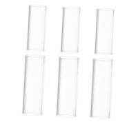 ERINGOGO 6pcs Guitar Slide Ring Glass Guitar Slides Ring for Rock Folk Country Music Finger Sliders Covers for Playing Precision Finger Cover