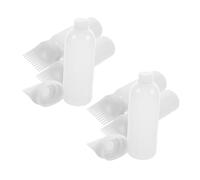 ERINGOGO 6pcs Hair Dye Bottle Applicator Comb Set with Graduated Scale Plastic Squeeze Bottles for Salon Hair Coloring and Scalp Care