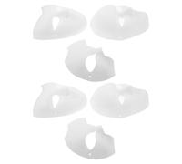 ERINGOGO 6Pcs Hand-Painted White Pulp Paper Masks Set for and, Includes Male, V-Shaped, and Half Face Designs, DIY Plain White Masks for Halloween, Carnival, Cosplay, and School Art