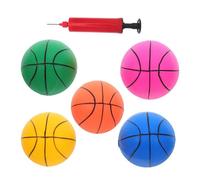 ERINGOGO 6pcs Inflatable PVC Mini Basketballs Soft Bouncy Sports Balls with Air Safe Indoor Training for Birthday Party Favors and Athletic Skill Development