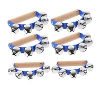 ERINGOGO 6pcs Jingle Bells Tambourine Hand Bells for Ringing for Music Rhythm Learning and Party Toys