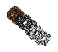ERINGOGO 6pcs Leopard Hair Scrunchy Ropes Ties for Women Girls Ponytail Holder Leopard Print Design for Casual Outings