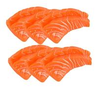ERINGOGO 6pcs Lifelike Artificial Salmon Models PVC Simulation Salmon Slice for Home Decor Restaurant Display Photo Props Easy to Maintain Non Edible Decor